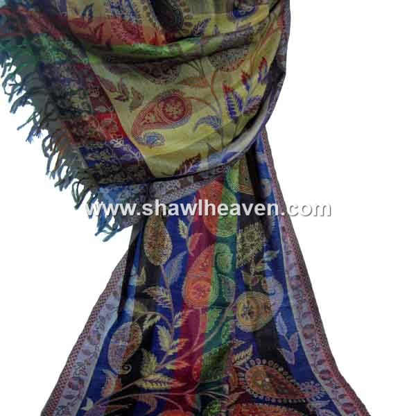 multicolor paisley pattern shawl wrap